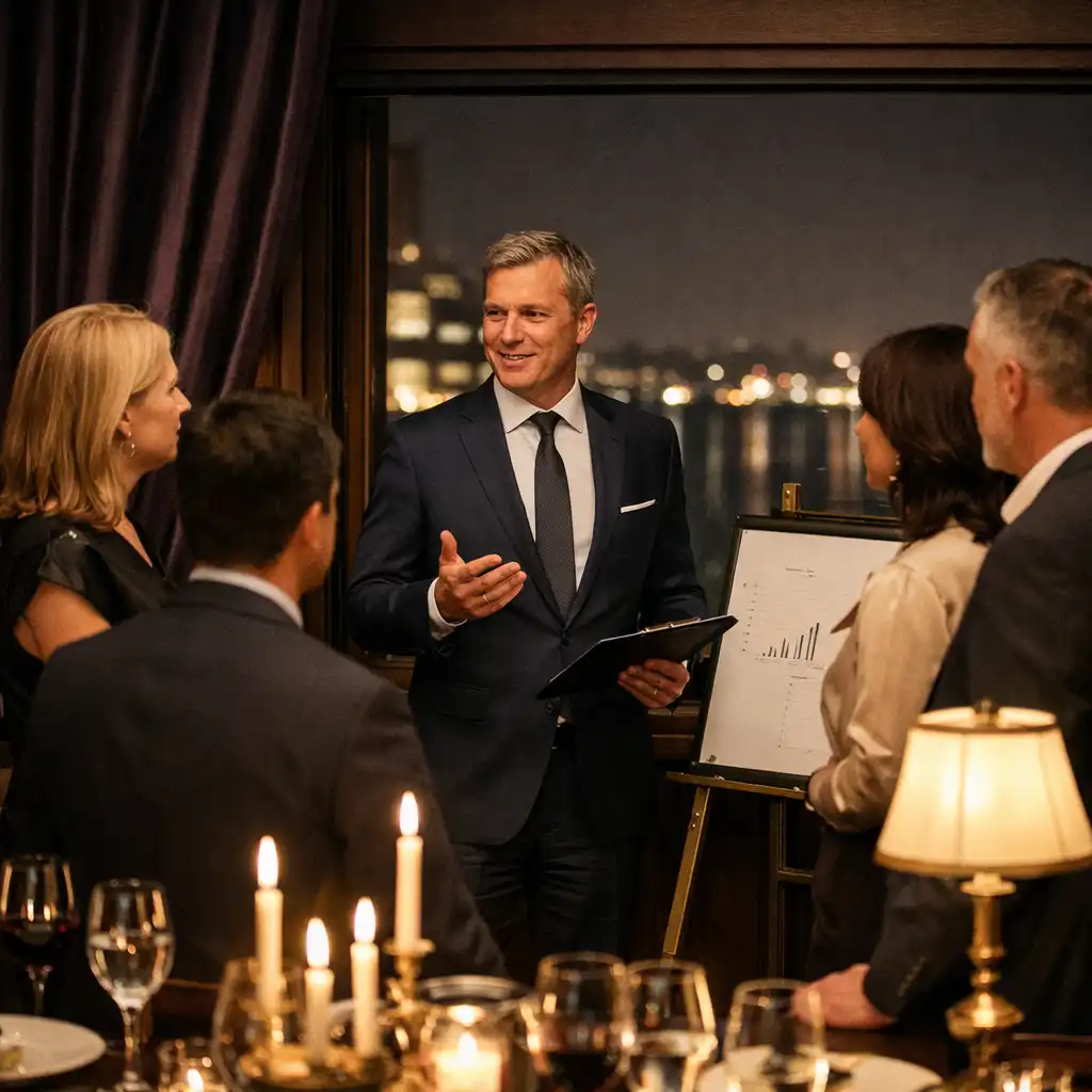 Moderierte persönliche Begegnung bei einem Corporate Evening in Hamburg